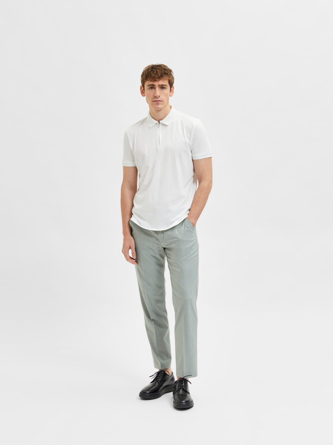 SLHFAVE Polo Shirt - Cloud Dancer